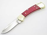 Buck 112 Ranger S30v Drop Point Cherry Handle Folding Hunter Lockback Knife Custom Buildout 112bo10 ~ BCCI Tang Stamp