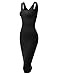 Doublju Fitted Stretchy Cotton Tank Midi Dress For Women