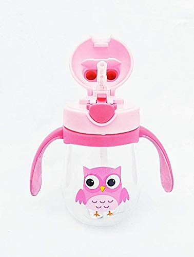 Feathers owl Soft Spout with Sipper/Sippy Cup 250ml, Pink (Single Pack)