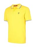 Scuderia Ferrari Formula 1 Men's 2017 Yellow Tricolor Polo F1 (Medium)