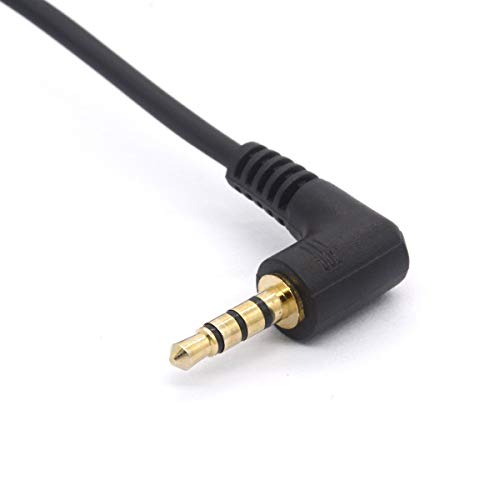 Coiled AUX Cable 3.5mm Audio Cable Plug Spring 4-Conductor Aux Stereo Extension Cord for Headphones iPad, iPhone, iPod, Mp3, Mp4, Tablets, Car, Echo Dot- 1.5m/5Feet