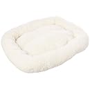 HappyCare Hunde- Und Haustierbett – Superweiches Sherpa-Bett In Weiß, 36,5 X 23,5 Cm, Für Transportbox, Auto & Zuhause