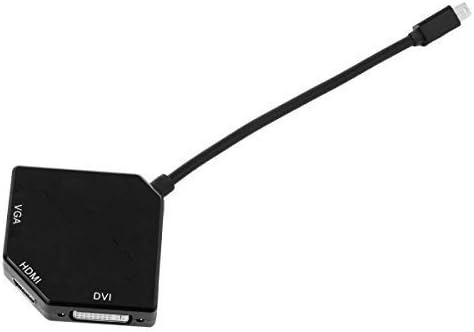 WEIAY The Black Cobra Appearance Multi-Function Thunderbolt Mini DisplayPort DP To HDMI VGA DVI Cable Converter Adapter For MacBook Pro Air