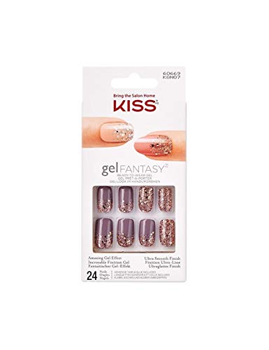 Kiss - Fantasy Gel - 24 Glitter Artificial Nails KGN07C