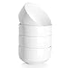 DOWAN Porcelain Cereal Bowls 20 Ounces Snack Bowls White Bowls Set, Dessert Bowls, Soup Bowls, Dishwasher Safe,White