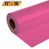 1 Roll Glitter Heat Iron On Heat Transfer Vinyl Transfer Vinyl Feet for T-Shirts, Hats, Clothing, Iron on HTV Compatible Heat Press Machines (30x300cm, Pink)