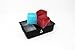 Rippl Ice Cube Tray - Silicone Ice Cube Tray - Ice Cube Tray with Large 6 Cavity Silicone Mold - Will Make Big Ice Cubes For Whiskey - Set of (2) in Black