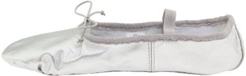 Dance Class Women's B702 Full Sole Metallic Ballet Slipper,Silver,10 M US