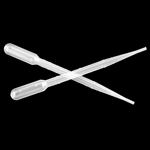 drunkenman 100PCS/SET Durable for Use 3ML Disposable Plastic Eyedroppers Pipette Eye Droppers for Liquid Transfer Air Brush Paint