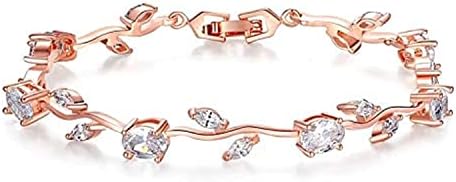 Shining Diva Fashion Stylish 18k Rose Gold Cubic Zirconia Bangle