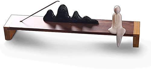 Mkuha Ceramics Incense Burner Home Decor Incense Smoke Burner Holder Stove Censer Stand Fit for Stick Incense Character Statues and Rockery,M
