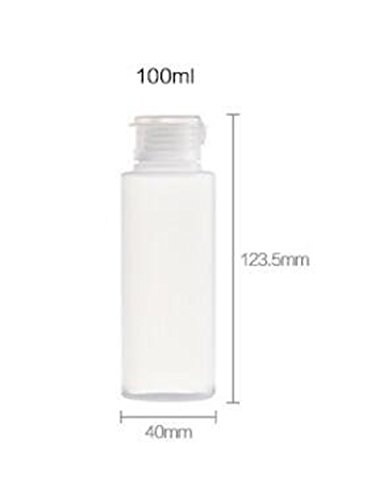 2PCS 100ML 3.3oz Clear Empty Travel Refillable PE Plastic Soft Tubes Bottle Emulsion Packing Case Make up Cosmetics Container For Facial Cleanser Shampoo Cleanser Shower Easy To Squeeze
