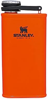 Stanley Classic Flask 8oz with Never-Lose Cap, Wide Mouth Stainless Steel Hip Flask for Easy Filling & Pou