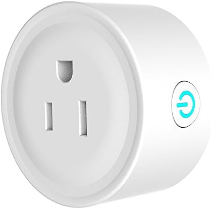 WiFi Smart Plug with Timing Function, Wireless Eletrical Socket Compatible with Alexa and Google Home, Remote Control by Phone Anywhere - White