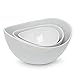 Food Serving Bowl Set: 3 Tier Metal Display Stand with 3 White Stoneware Bowls | Dessert and Snack Server by Chef’s Medal