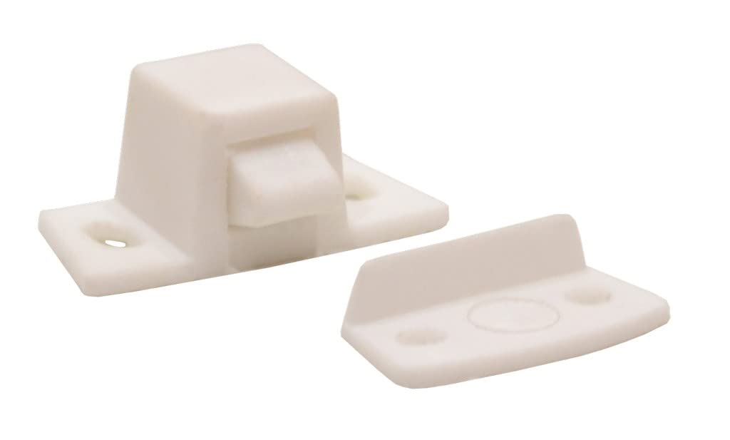 Plastic Rocker Catches, 27mm, White Pack of 2