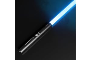Lelancok Dueling Light Sabers,RGB 15 Colors Changeable,Premium Aluminium Alloy Hilt Light Saber, 100 Minutes Battery Life, Crash Sound and Change Color