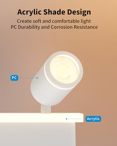 LVWIT Ceiling Lamp with 4 Rotating Spotlights, Adjustable White LED Interior Lamp, Modern GU10 Ceiling Light, Round Ceiling Lamps for Bedroom, Hallway, Kitchen, Dining Room (No Bulb)