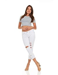 cubierta niña Denim Jeans para dama Juniors Cropped Slim Fit Skinny Jeans