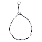 SGODA Silver Dog Chain Collar Choke Pet Training Snake Collar with Heavy Links, 22 in, 4 mm