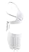 Zando Push Up Two Pieces Bikini with Boyshort Athletic V Neck Swimsuit Vintage Halter Back Swimwear Bathsuit for Women
