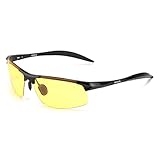 Soxick Mens HD Metal Polarized Night Driving Glasses Sports Sunglasses