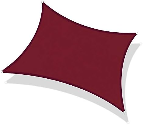 Nevy シェードセイル矩形 アンチuvオーニングパーゴラ 防水サンシェードセイル シェードネットオーニング 屋外中庭プール サンシェード保護 庭の日よけ Color Wine Red Size 6x9m Masqueboutique Com