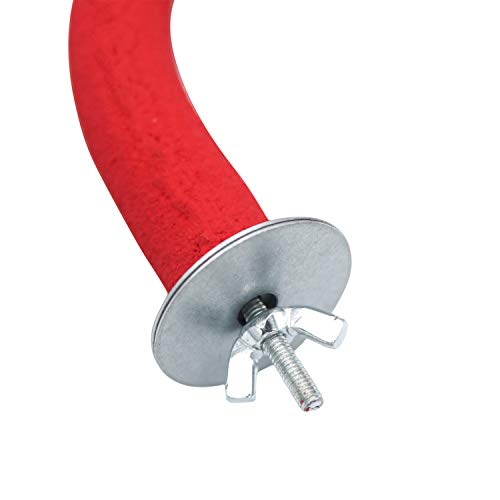 Bac-kitchen U Shape Bird Perch Stand Toy, Wood Parrot Stand Platform Colorful Sand Paw Grinding Stick Cage Accessories Exercise Toys for Cockatiel Conure Budgies Parakeet (Set 1)