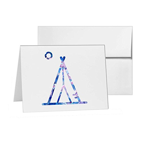 Tent Sleep Quest Outdoors Journey, Blank Card Invitation Pack, 15 cards at 4x6, Blank with White Envelopes Style 4539
