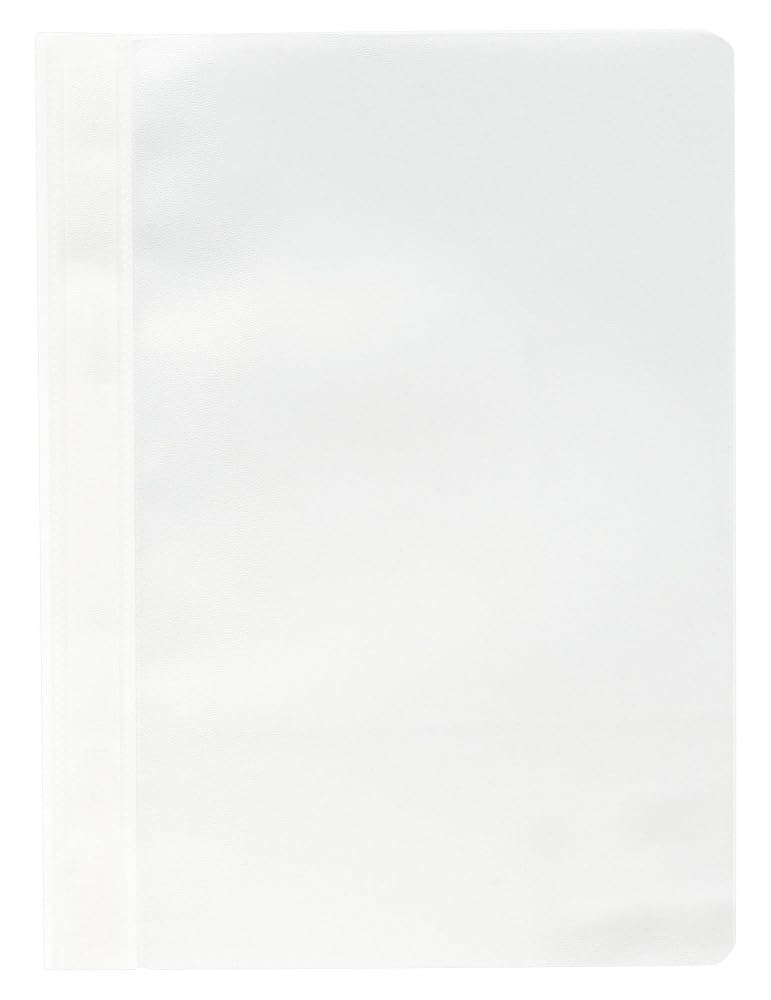 Exacompta - Ref 449202B_PAQ - PP Transfer File - Suitable For Use With A4 Documents, Premium PVC, Clear Front Cover, Holds Approx. 100 Sheets - White (Pack of 25)