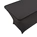 WXYSHOME 5 ft Rectangular Black Cocktail Tablecloth with Stretch Spandex Fitted Table Cover for bar Table, Wedding Table, Cocktail Table, Massage Table, Kitchen Table
