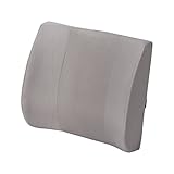 Duro-Med Contour Lumbar Back Support Cushion Pillow with Strap, Gray