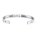 Inspirational Best Friend Bracelet Gift Women Man Cuff Bangle Stainless Steel Engraved