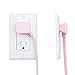 Globe Electric Designer Series 9-ft Fabric Extension Cord, 3 Polarized Outlets, Right Angle Plug, 125 Volts, Pink, 22839