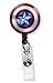 Captain America Shield Retractable ID Card Badge Reel with Alligator Clip Name Nurse Decorative Badge Holder Clip on Card Holders