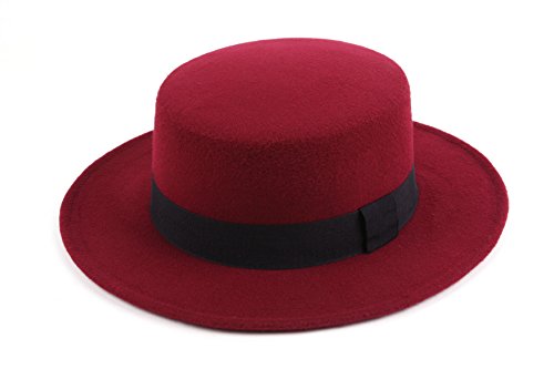 Pop Fashionwear Women's Felt Cordorbes Hat 518HF (Burgundy)
