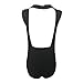 Kids and Girls Tank Ballet Leotard Cotton/Lycra with Lace Turtle Neck (Black Medium)