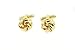 Elegant Gold Tone Cufflinks, Knot style