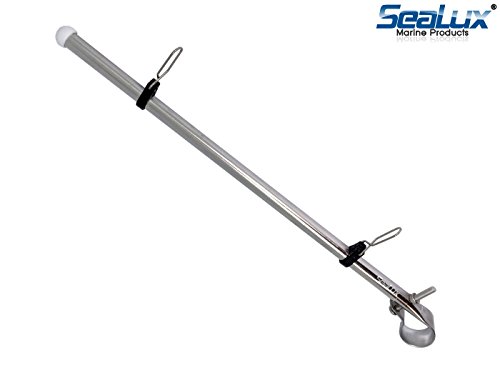 SeaLux-Marine-Stainless-Steel-Rail-Mount-Flag-Staff-Pole-with-adjustable-Clamps-and-Split-clips-for-Marine-Boat-Kayak SeaLux-Marine-Stainless-Steel-Rail-Mount-Flag-Staff-Pole-with-adjustable-Clamps-and-Split-clips-for-Marine-Boat-Kayak