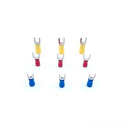 SV1.25-6 100PCS/Pack Red Insulated Spade Terminal
