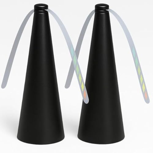 Kit 2 Ventilador Repelente de Mesa Espanta Mosca e Mosquito Sem Veneno | Hélices Holográficas | Silencioso | Portátil | Pilhas AA | Churrasco Área Externa