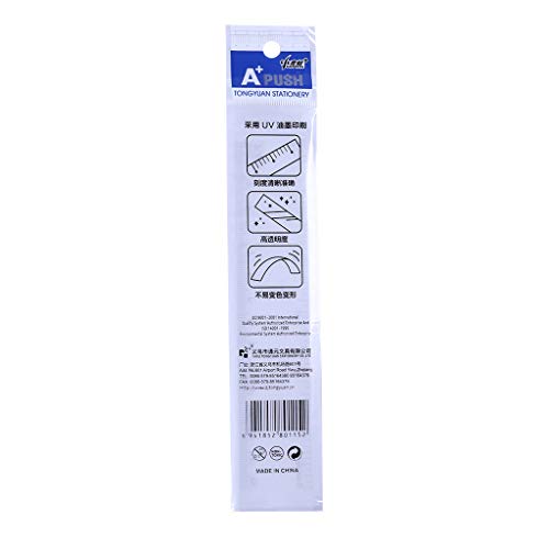 1KTon 6 Inches Plastic Ruler Straight Ruler Plastic Measuring Tool for Student School Office - Thumbnail 2
