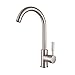 Lordear Bar Sink Faucet Single Hole RV Kitchen Sink Faucet Small Stainless Steel Brushed Nickel Laundry Utility Outdoor Sink Faucets Wet Bar Camper Taps, Cold and Hot Hose Included