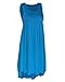 KILIG Women Summer Casual Dress Loose Pleated Sleeveless Swing Beach Sundress Cover up with Pockets Sky Blue