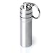 GUS Trekker Pill Fob, Made in USA, Stainless Steel Keychain Pill Holder, CR123A Battery Holder