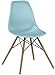 DHP Mid Century Modern Chair with Wood Legs, Set of 2, Light Blue