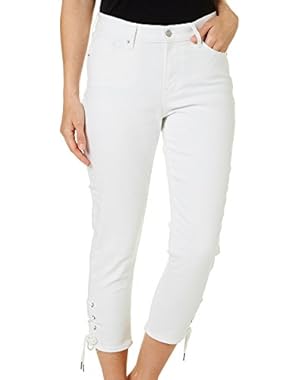 Classic Crop Laced Hem Jeans