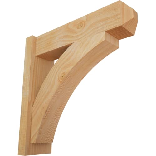 6"W x 22"D x 22"H Thorton Rough Sawn Craftsman Outlooker, Douglas Fir