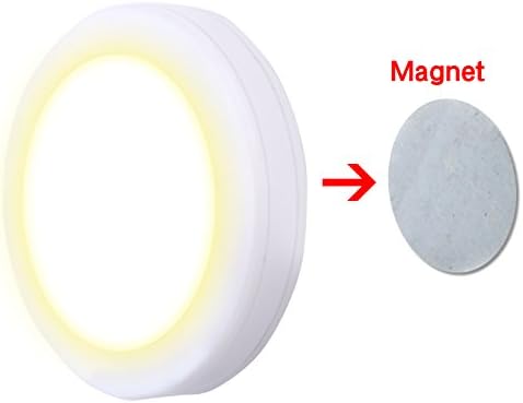 MAYTHANK Motion Sensor 6 LED Night Light Battery Powered (3 Pack), Magnetic Stick-on Anywhere Wall Lamp Warm White for Kids Home Bedroom Bedside Closet Kitchen Nursery Stairs Toilet Hallway Bathroom