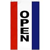 Vertical OPEN Large 3x5FT Flag Sign Banner Store Advertising Business Store Dorm